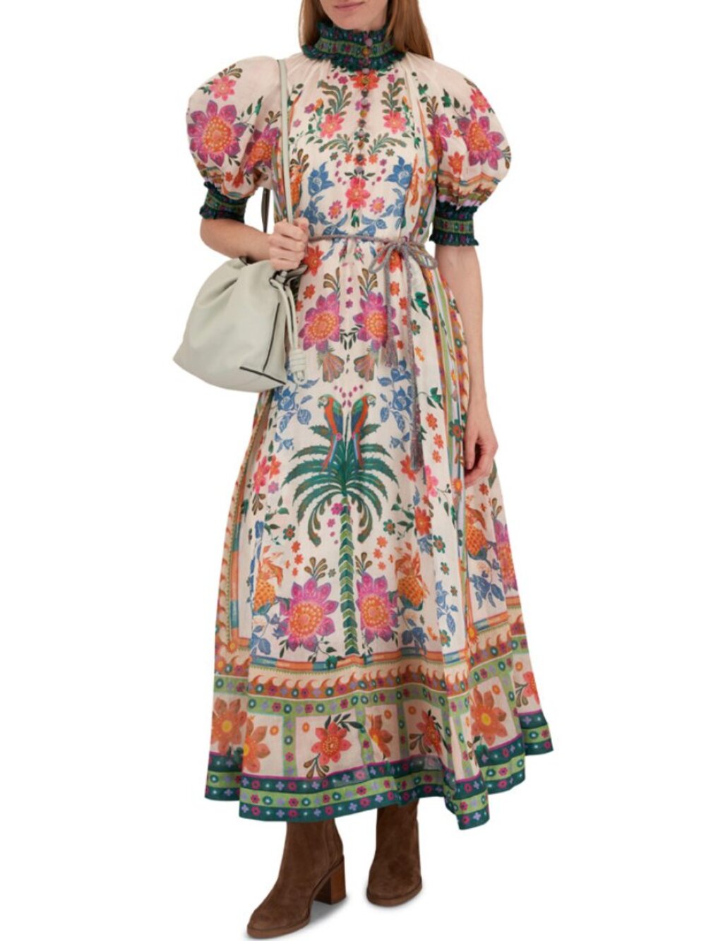 Zimmermann Ginger Swing Tropical Print Maxi Dress
